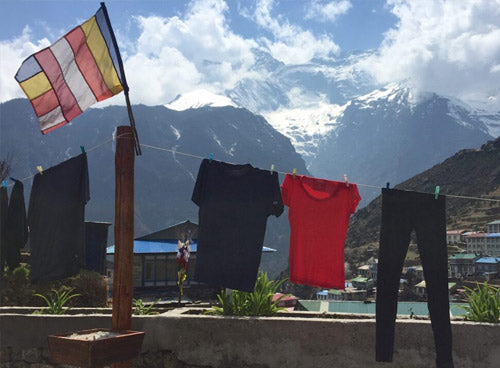 cloths on a clothesline