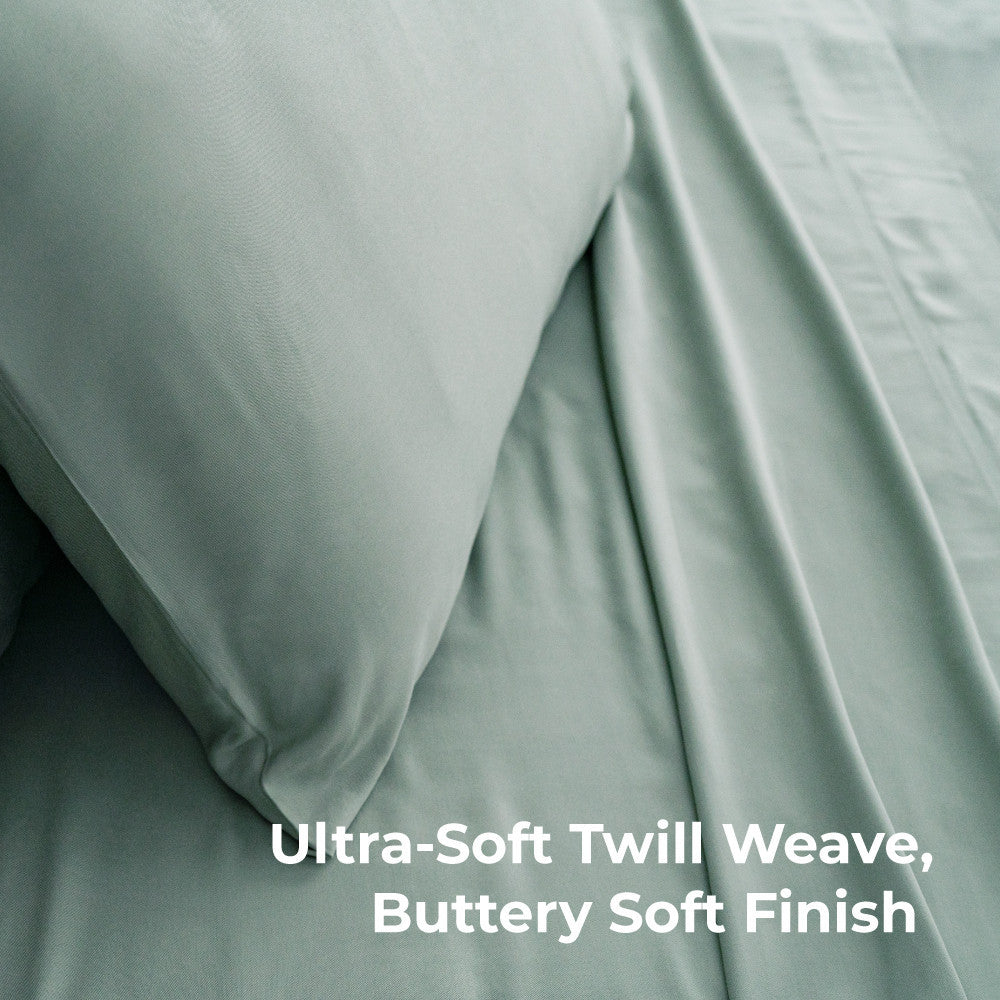 ultra-soft twill weave, buttery soft finish