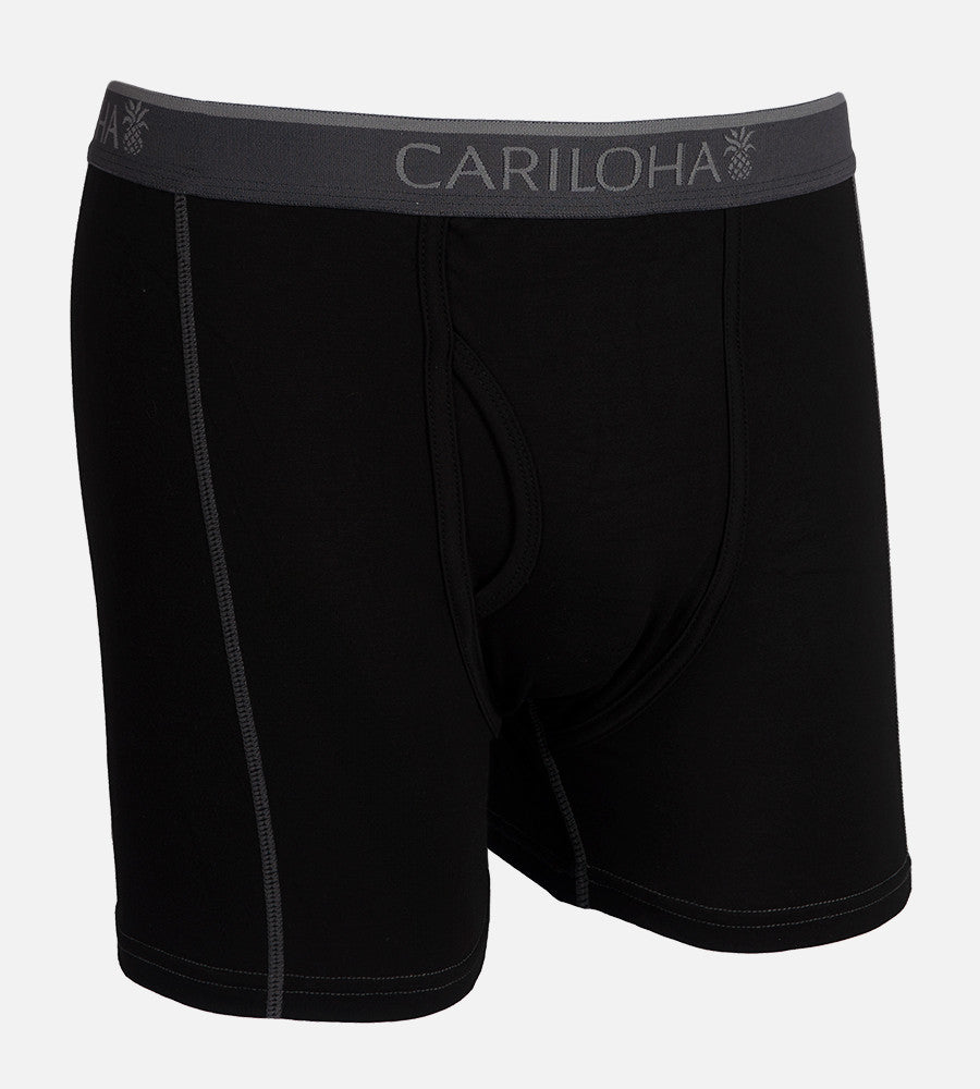 front view product shot of black boxer briefs~Black