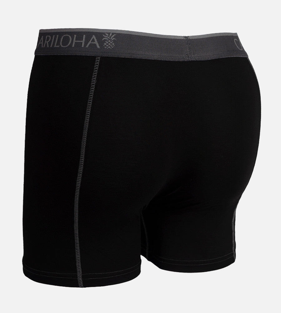 back view product shot of black boxer briefs~Black