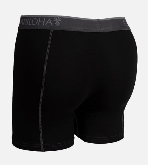 back view product shot of black boxer briefs