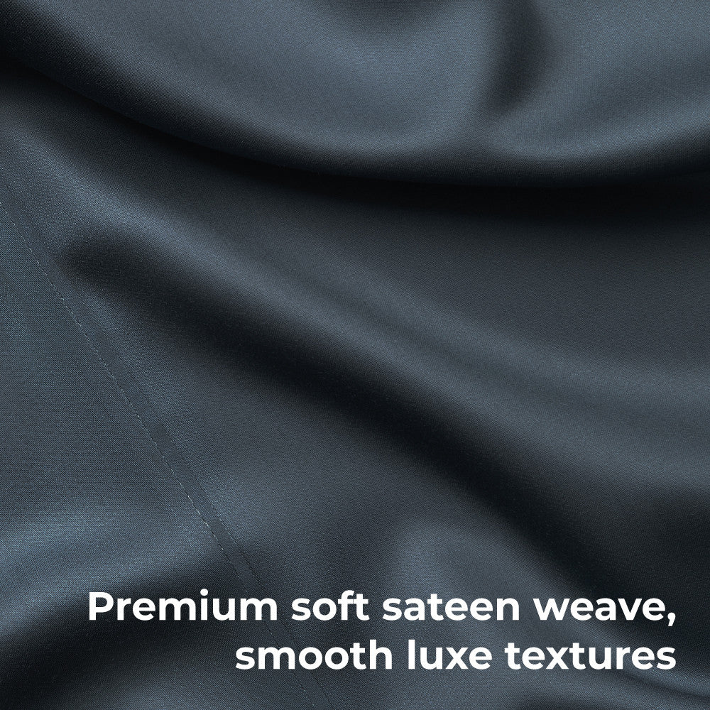 premium soft sateen weave, smooth luxe textures~Blue Lagoon
