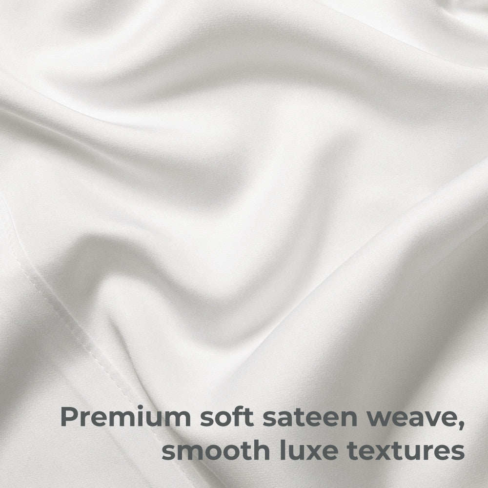 Premium soft sateen weave smooth luxe textures