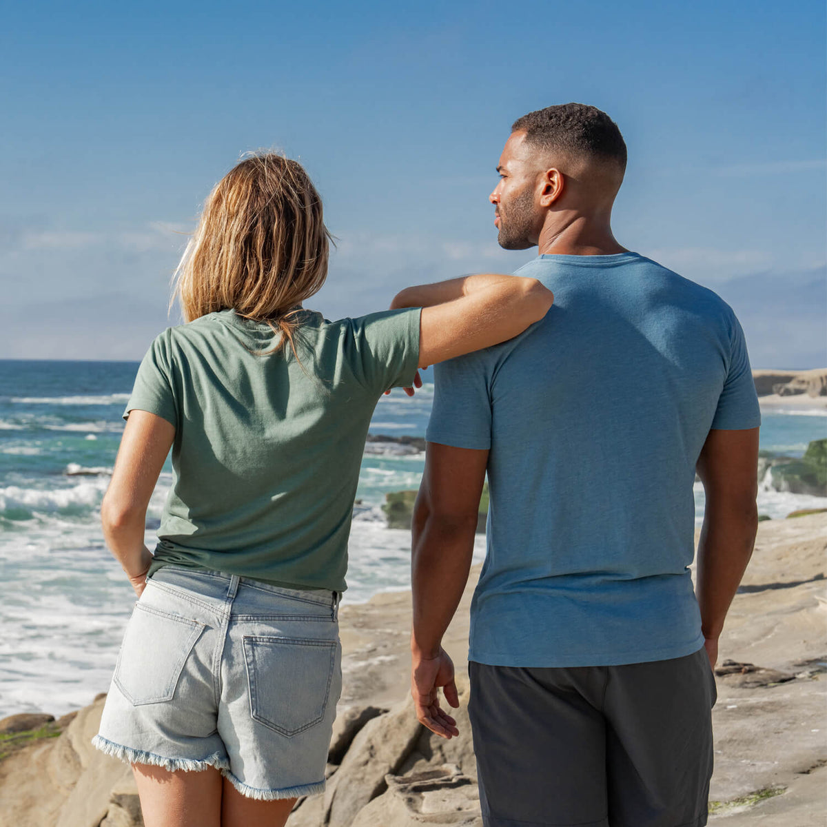 Woman in bamboo activewear outdoors