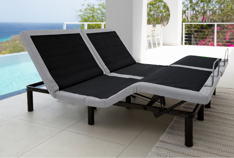 a comfort base in a beach front bedroom