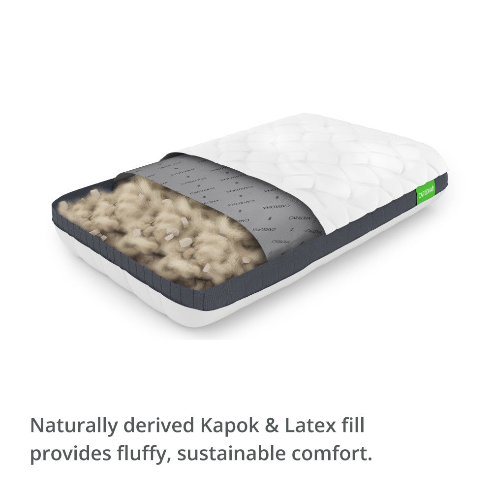 naturally derived kapok & latex fill provides fluffy, sustainable comfort~Standard