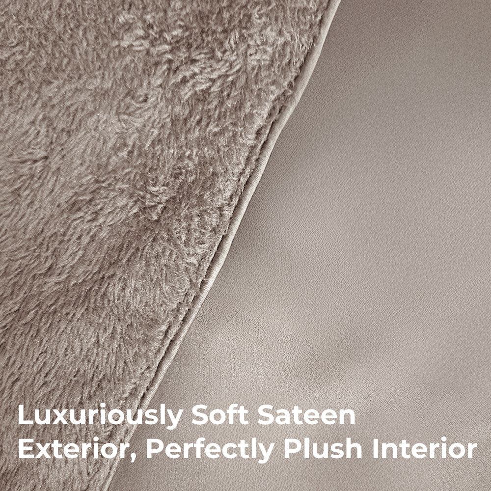 luxuriously soft sateen exterior, perfectly plush interior~Coastal Gray