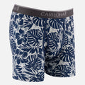 main image - front view of Navy Hibiscus boxer briefs