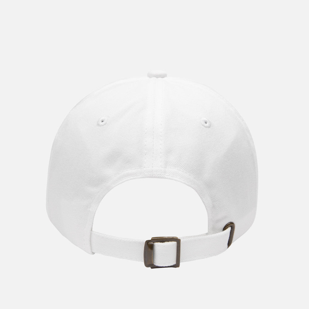 back view of Mid profile hat ~White