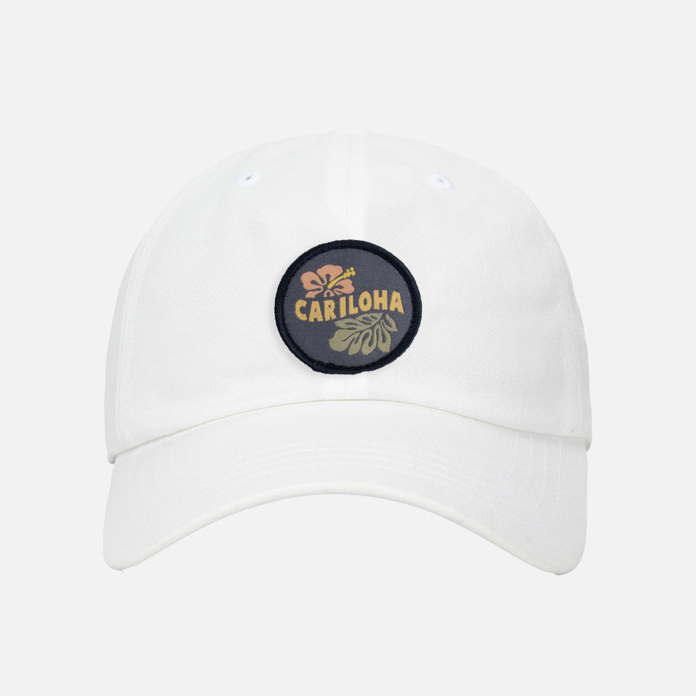 Front view of Mid profile hat ~White