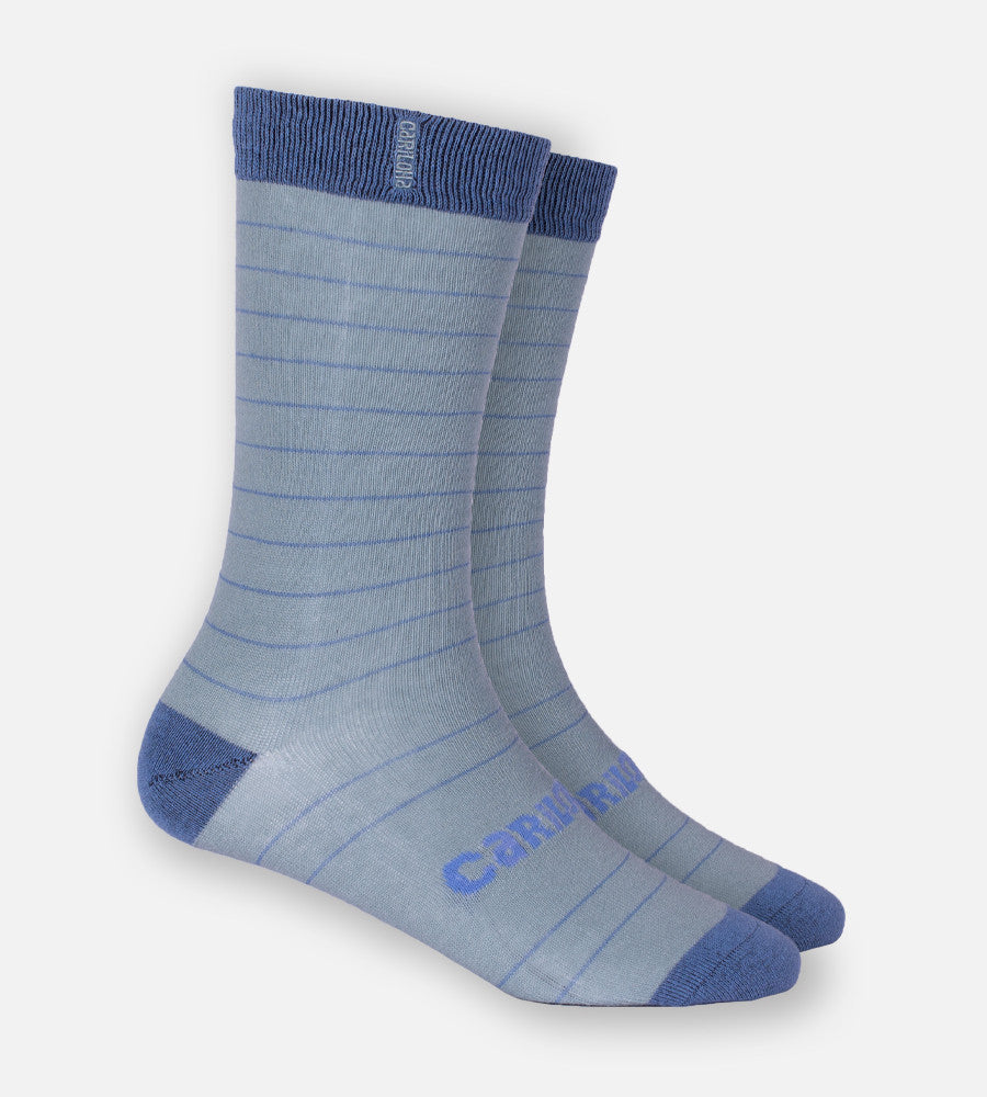 light blue stripe trouser sock