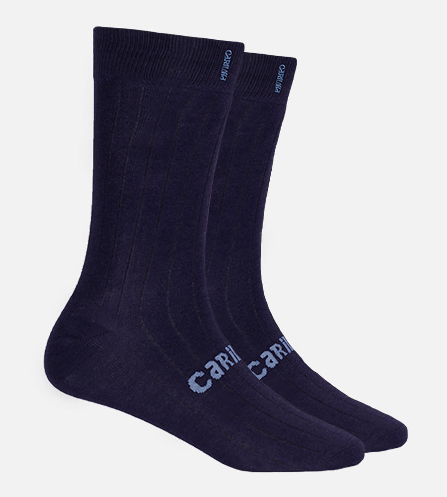 Bamboo Trouser Socks - Navy — M
