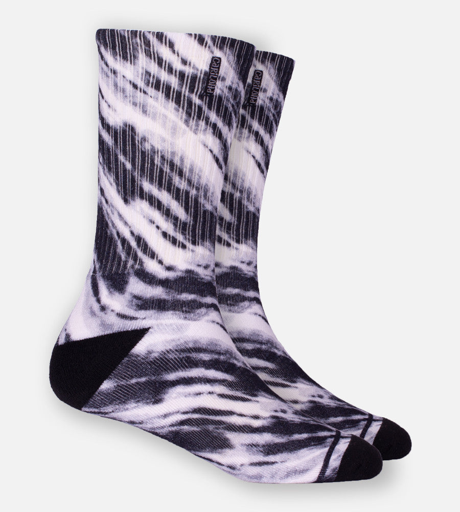 Black Tie Dye crew socks~Black Tie Dye