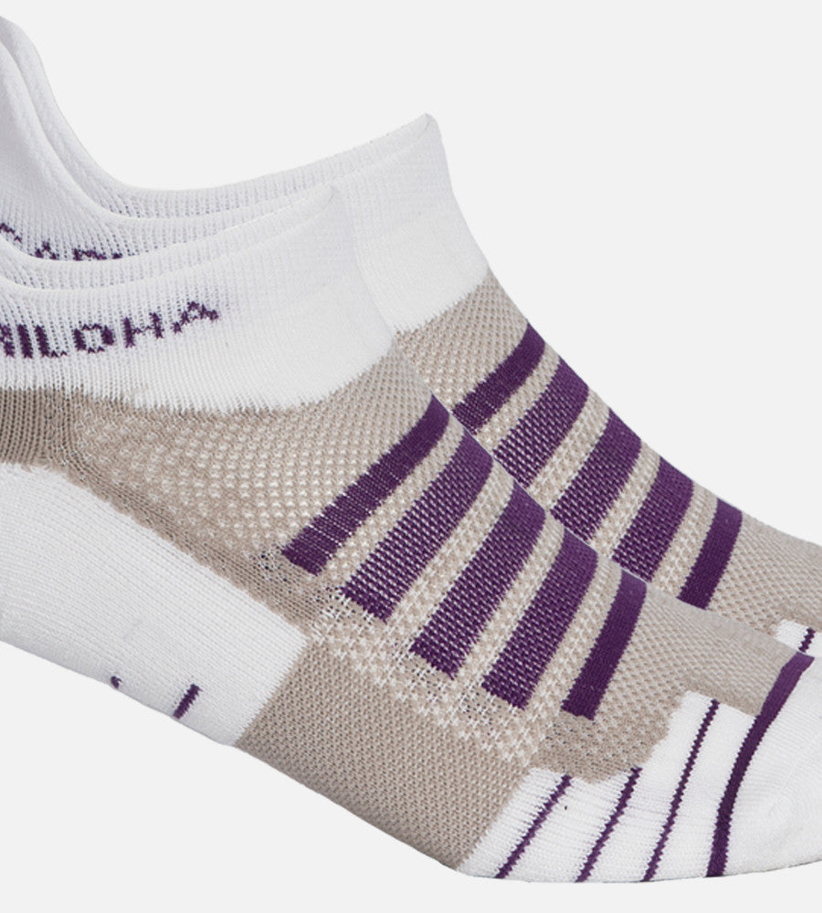 close-up no White/Orchid Bloom tab athletic socks~White/Orchid Bloom