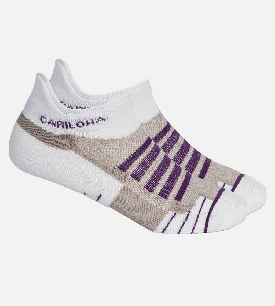 White/Orchid Bloom tab athletic socks