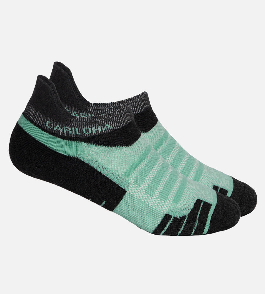 Carbon Heather/ Mint tab athletic socks~Carbon Heather/ Mint