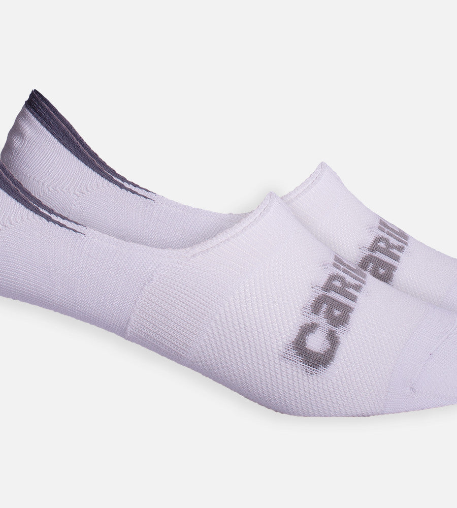 close-up on White no-show socks