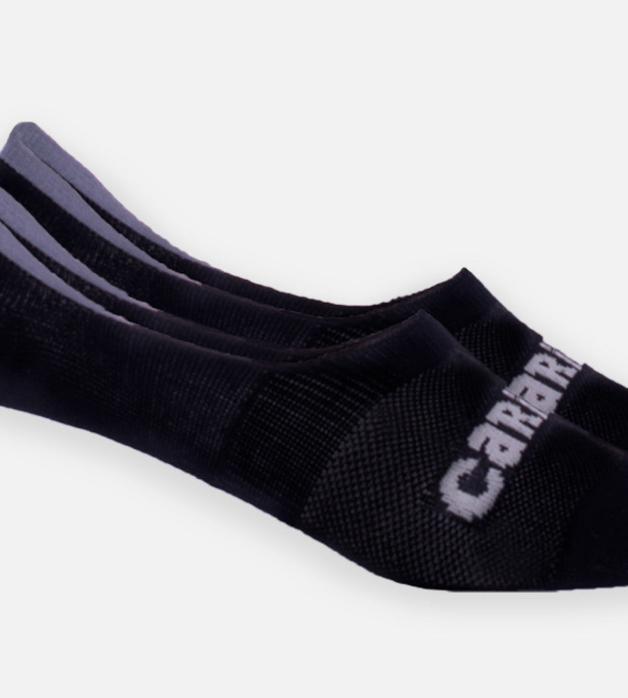 close-up on Black no-show socks