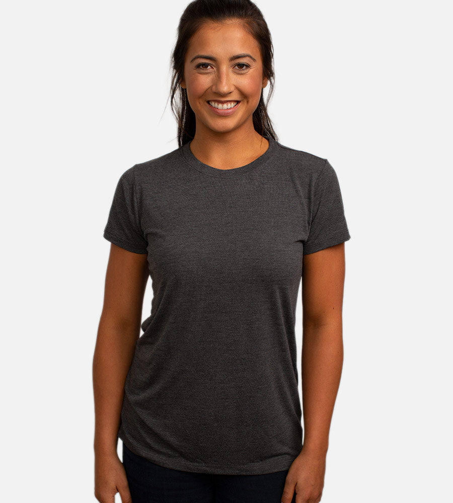 Women's Bamboo Crew Tee — Charcoal Heather / XL