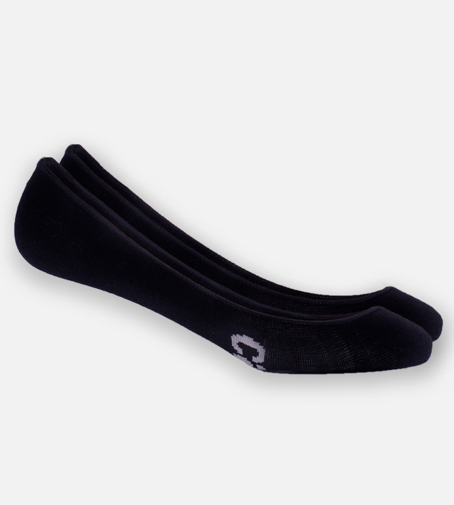 women's black bamboo no-show socks~Black