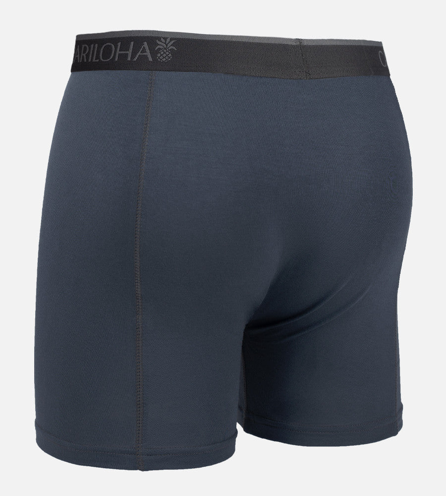 back view product shot steel blue boxer briefs~Steel Blue