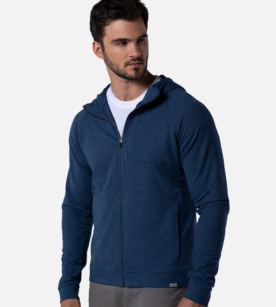 Men's Comfort Zip Hoodie — Navy Heather / XL