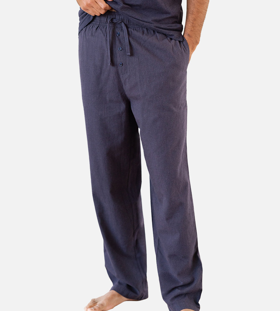 Men's Bamboo Woven Sleep Pants — Stripes Navy / 2XL