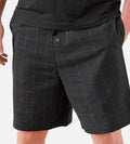 Men's Bamboo Woven Sleep Shorts — Plaid Black / S