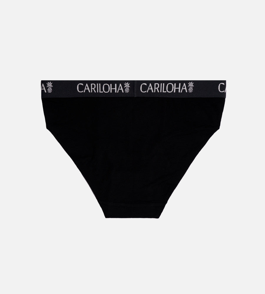 flat back view of black briefs