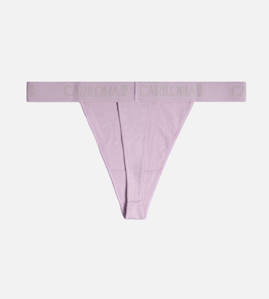 flat back view of lilac breeze thong