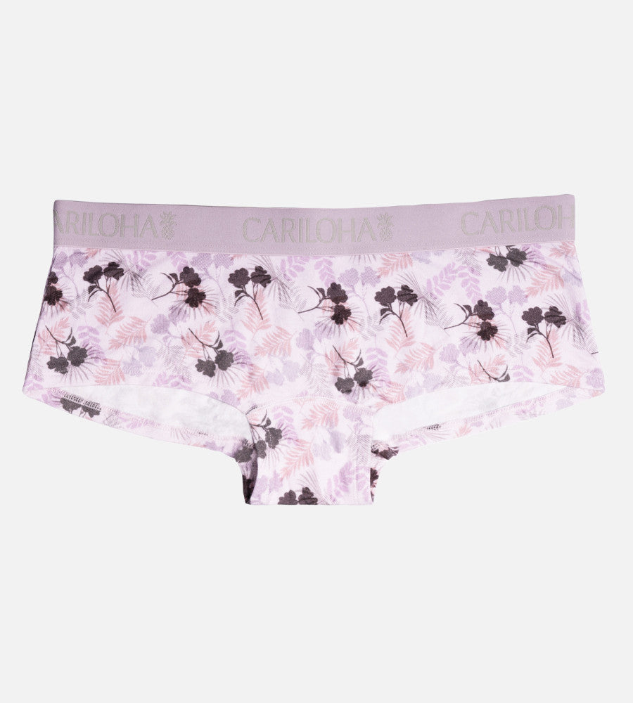 front view of Lilac Breeze Print boyshorts