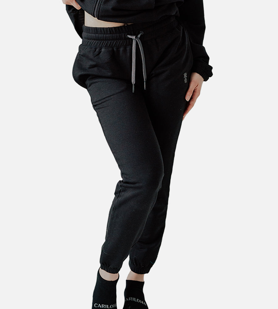 Women's Bamboo Knit Jogger — Black / XL
