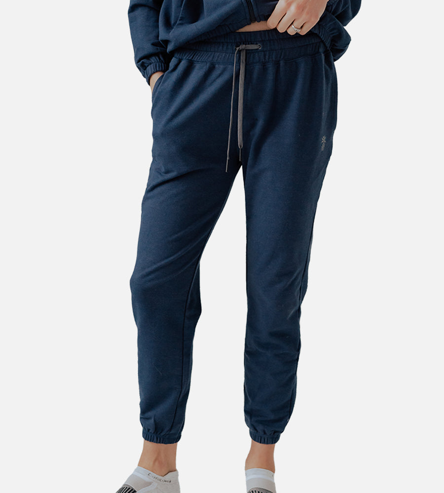 Women's Bamboo Knit Jogger — Indigo / L