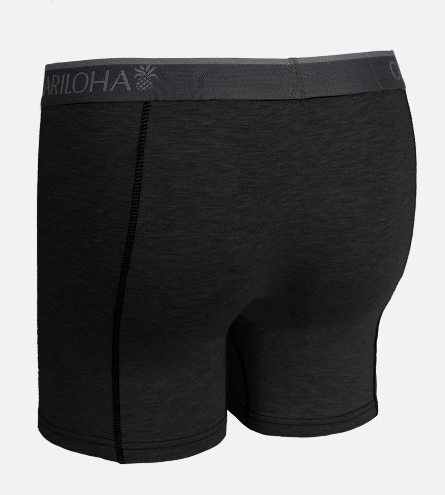 Back view of graphite heather boxer briefs
