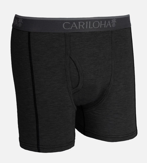Front view of graphite heather boxer briefs