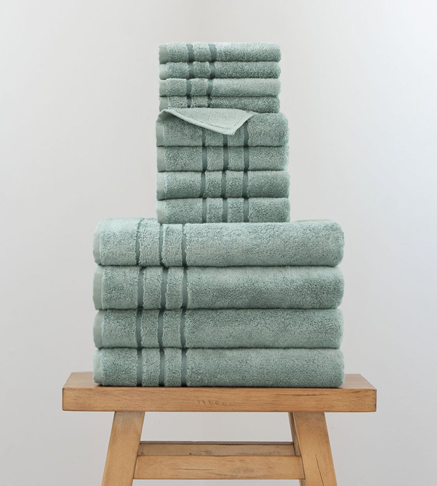 Bamboo Bath Towel Move-In Set - 12 Piece — Ocean Mist