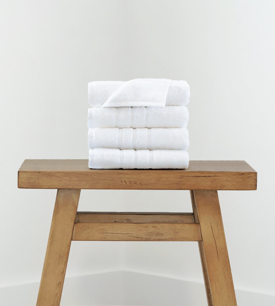 4 white hand towels~White