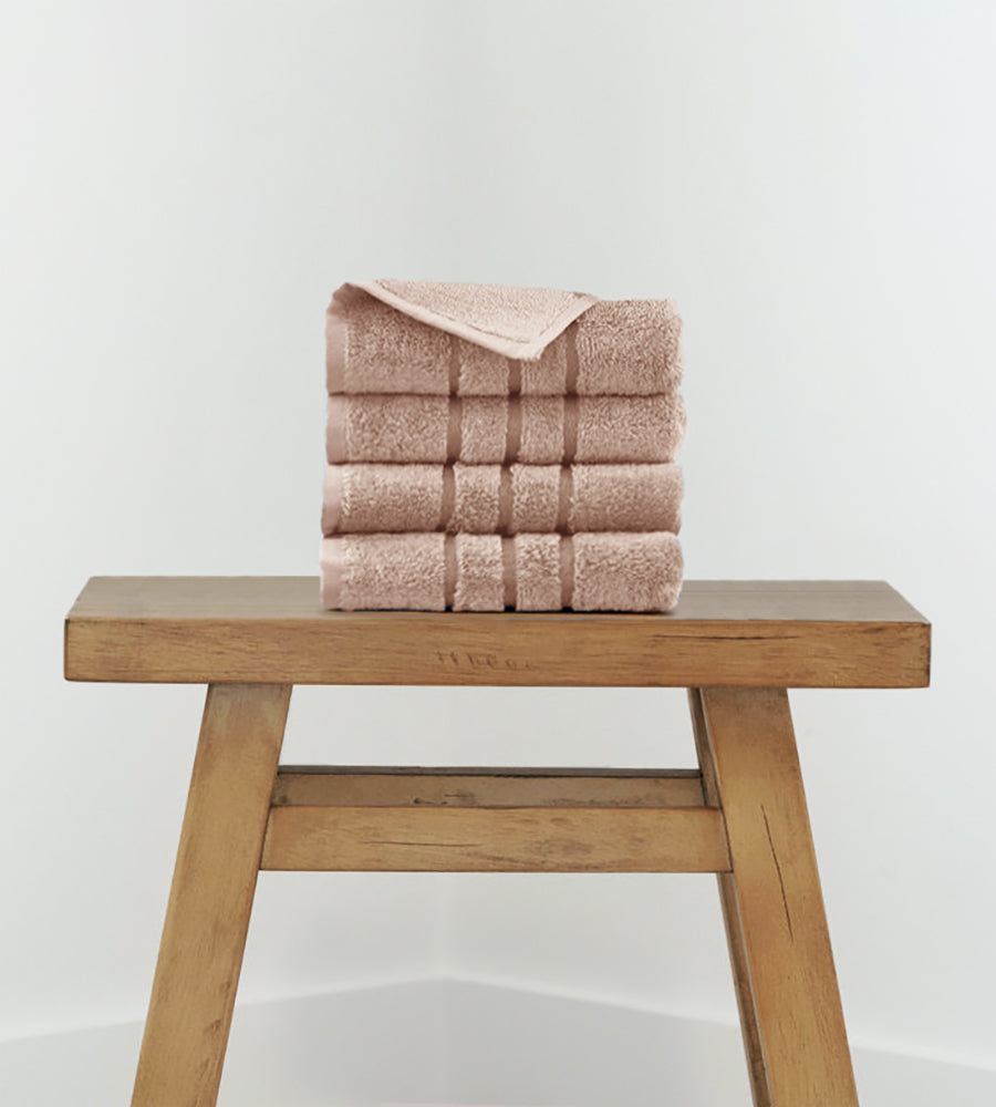 Bamboo Hand Towel Set -  4 Piece — Blush