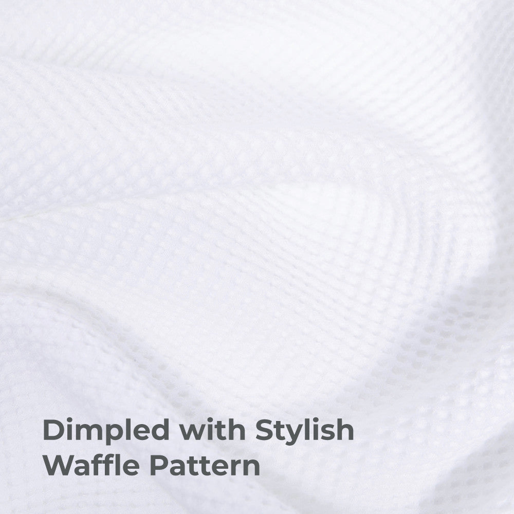 dimpled with stylish waffle pattern