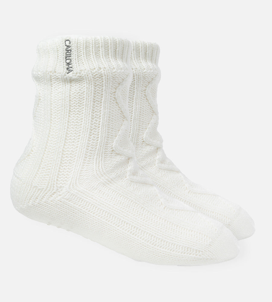 cream softy sock on a foot model