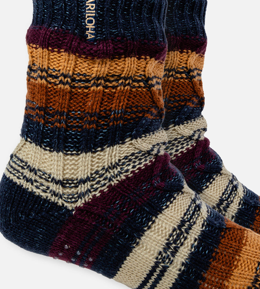 close-up on vintage stripe softy sock