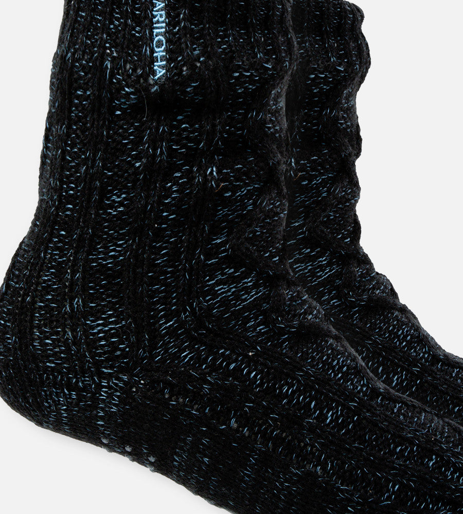 close-up on midnight heather softy sock