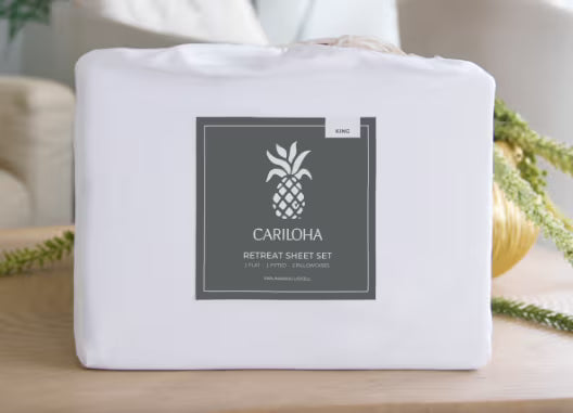 cariloha retreat sheets packaging