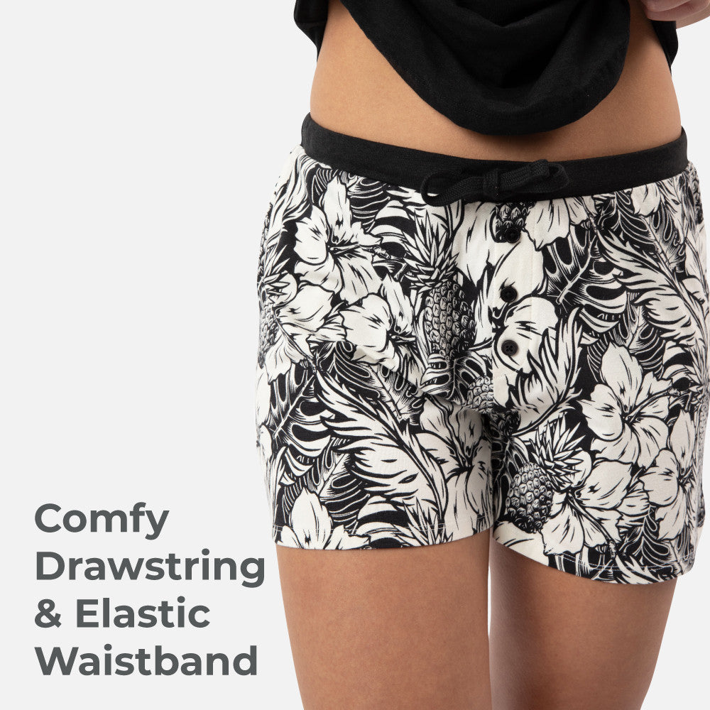 comfy drawstring & elastic waistband