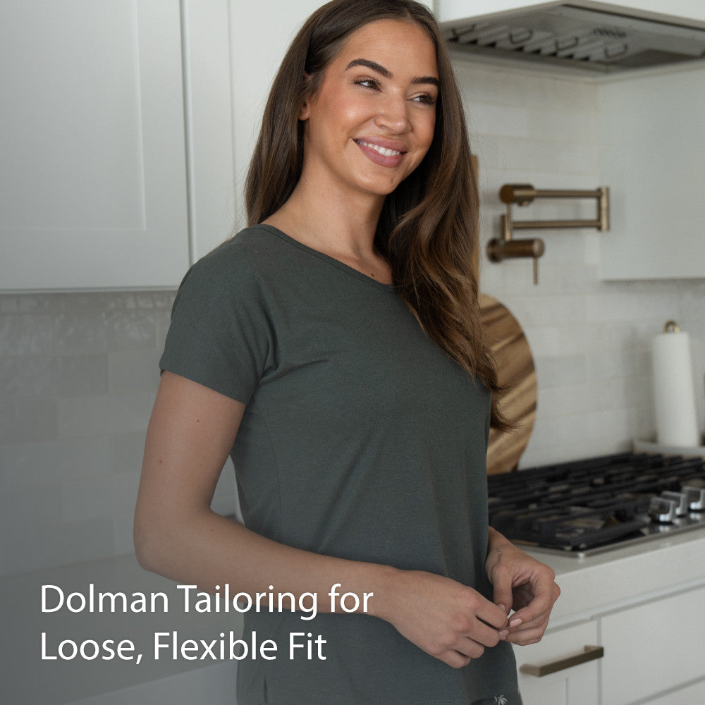 dolman tailoring for a loose, flexible fit